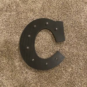 Rustic “C” letter wall hanging decor
